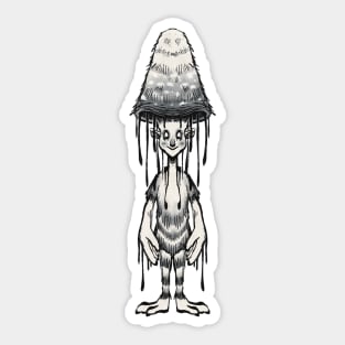 Inky Mushroom Fairy Sticker